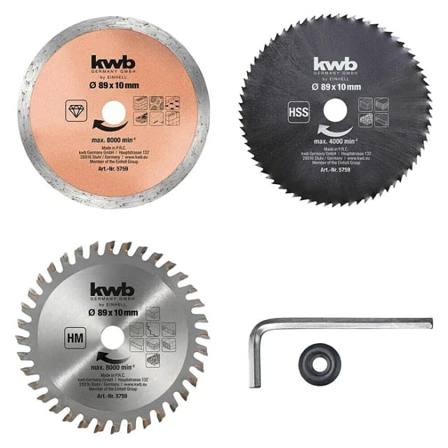 Einhell Mini-Kreissäge-Set Ø 89 mm 5-tlg.