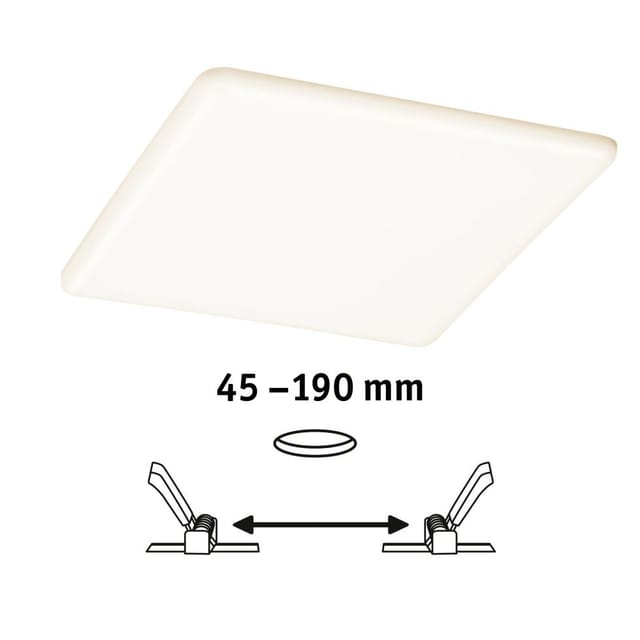Paulmann LED-Einbaupanel Veluna VariFit 3-Stufen-dimmbar eckig 215x215 mm 21W