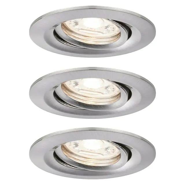 Paulmann LED-Einbauleuchte Nova mini schwenkbar 3x4W 2.700K Eisen gebürstet 230V
