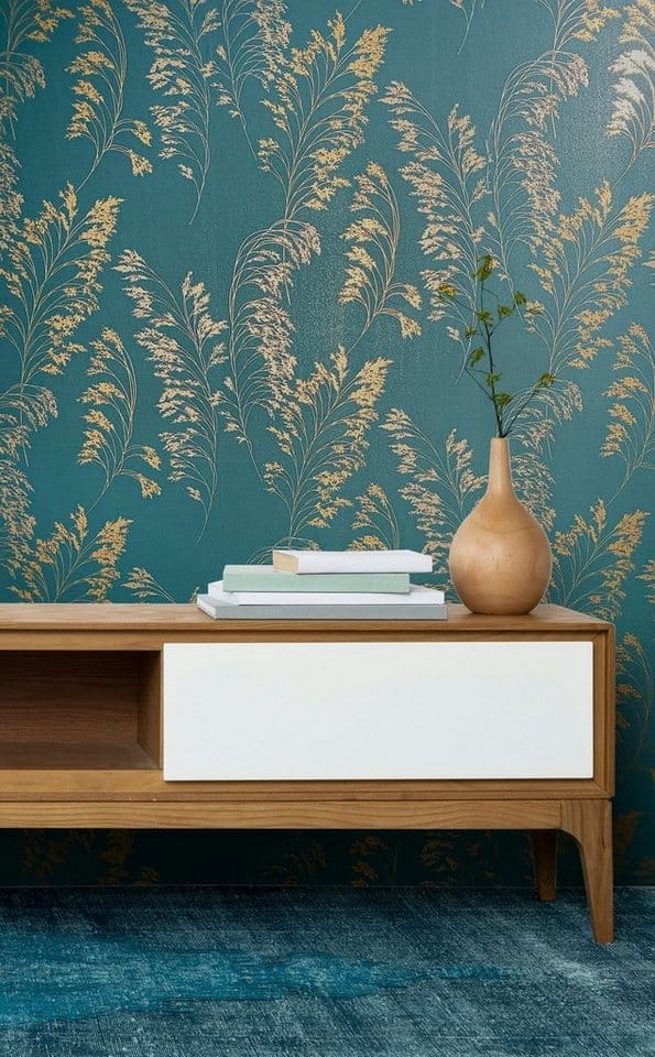 Marburg Vliestapete Floral Modern Blau FSC®