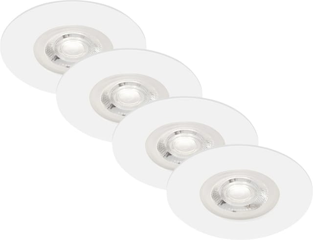 Brilo LED-Einbauleuchte Kulana 4 Stk. Weiß matt 4,9 W