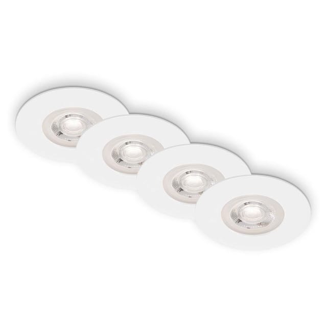Brilo LED-Einbauleuchte Kulana Dimmbar 4 Stk. Weiß 4,9 W