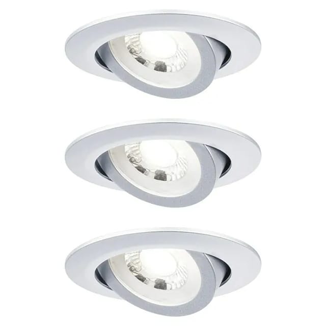 Paulmann LED-Einbaustrahler 3er Set Chrom matt schwenkbar