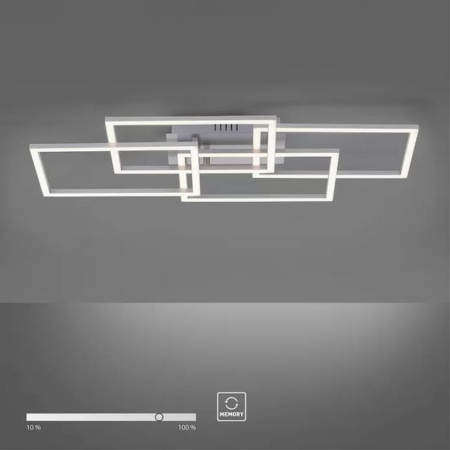 Just Light. LED-Deckenleuchte Iven Stahl 70 x 34,5 cm