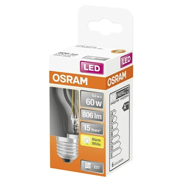 Osram LED-Leuchtmittel E27 Tropfenform 5,5 W 806,m 7,7 x 4,5 cm (H x Ø)