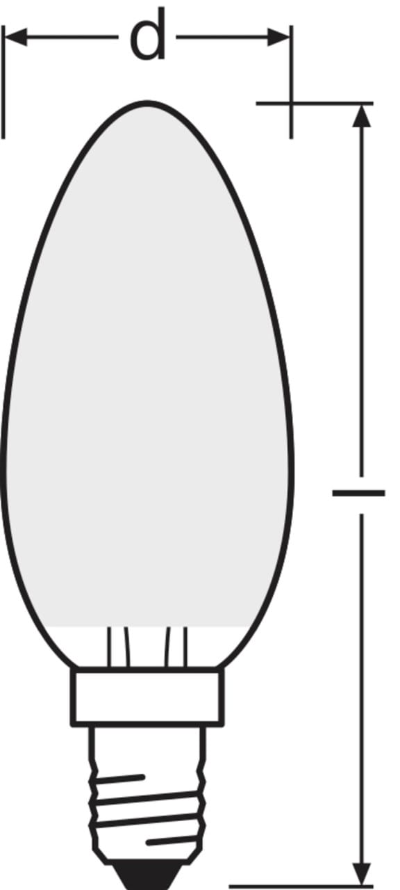 Osram LED-Leuchtmittel E14 Kerzenform 2,5 W Warmweiß 250,m 10 x 3,5 cm (H x Ø)