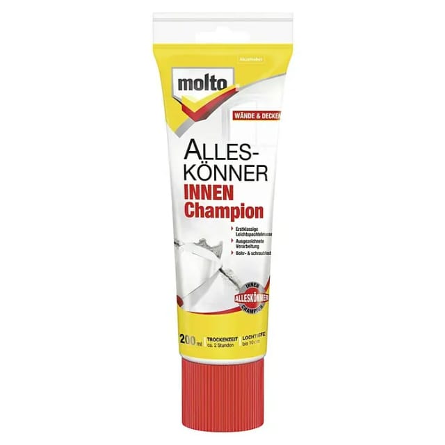 Molto Spachtelmasse Alleskönner Champion Innen Weiss 200 ml