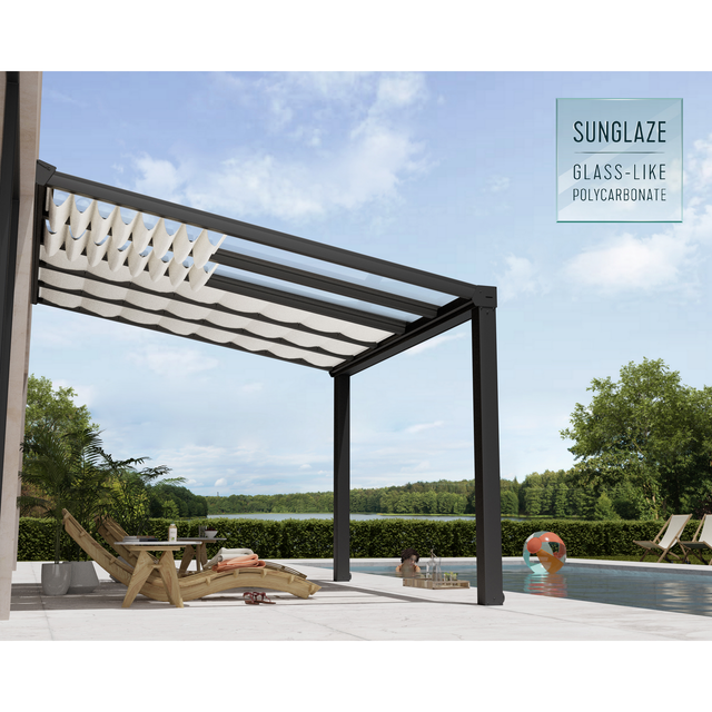 Palram - Canopia Sonnensegel für Terrassenüberdachung Stockholm 3,4 m x 3,7 m