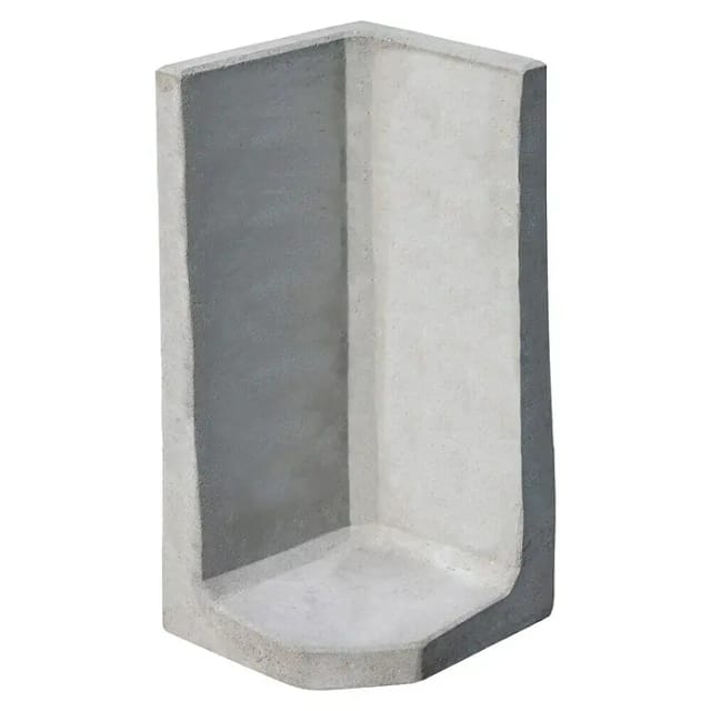 Diephaus L-Stein Ecke unbewehrt Grau 100 x 50 x 50 x 7 cm