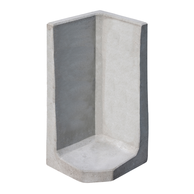 Diephaus L-Stein Ecke unbewehrt Grau 80 x 40 x 40 x 7 cm