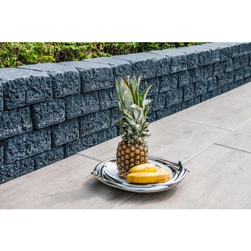 Diephaus Mauerstein Munin Basalt L 23/17 x B 21,5 x H 10 cm