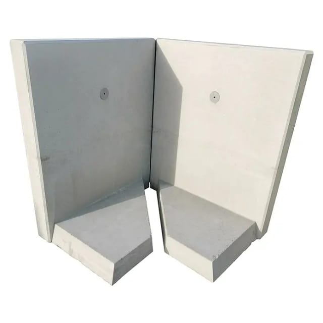 Diephaus L-Stein Ecke bewehrt Grau 90° 105 x 100 x 12 cm 2-teilig