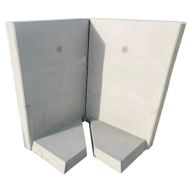 Diephaus L-Stein Ecke bewehrt Grau 90° 155 x 100 x 12 cm 2-teilig
