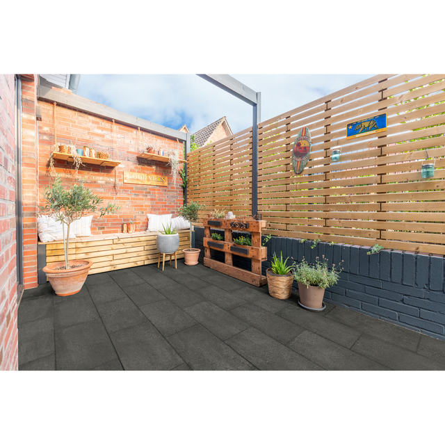 Diephaus Gehwegplatte Anthrazit 25 x 50 x 5 cm mit Fase