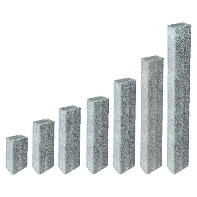 Diephaus Rechteck-Palisade Grau 120 x 16,5 x 12 cm