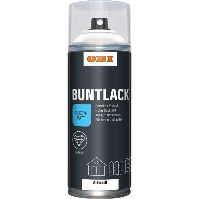OBI Buntlack Spray LH Altweiß seidenmatt 400 ml