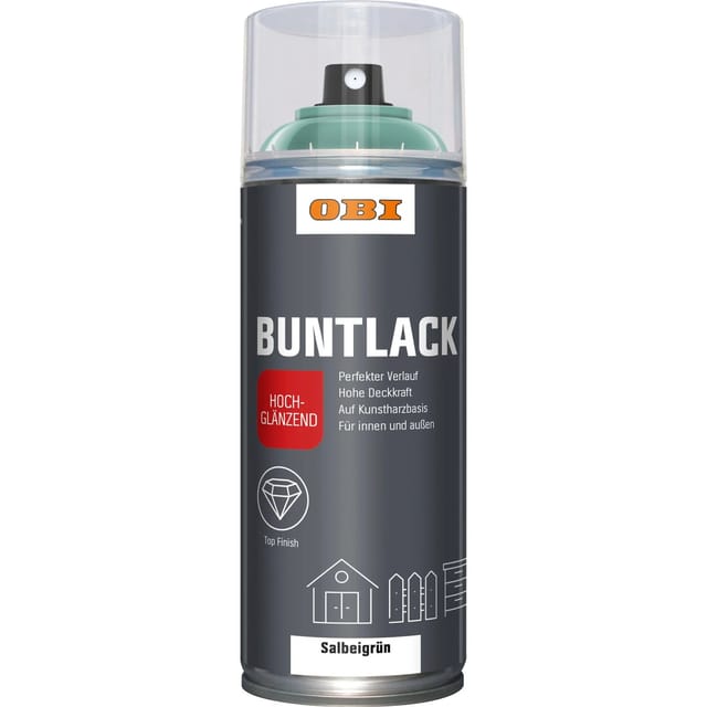 OBI Buntlack Spray LH Salbeigrün hochglänzend 400 ml