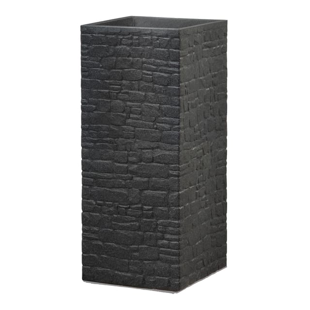 Scheurich Pflanzgefäß Muretto High 26 x 26 cm x 60 cm in Stony Black