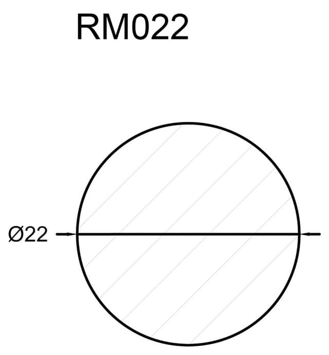 Rundstab Buche Ø 22 mm Länge 1000 mm