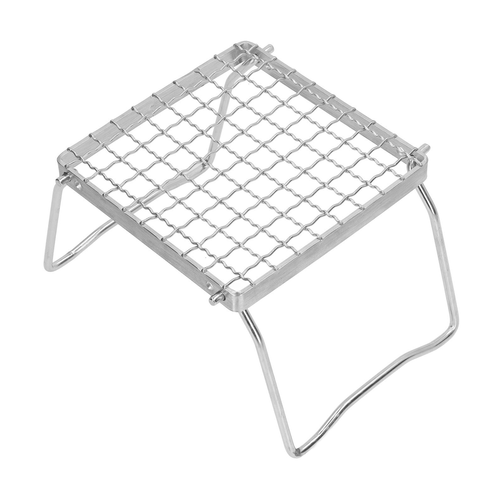 Campinggrill Mit Klappbaren Beinen Aus Edelstahl 304, Ultraleichter, Tragbarer Grill Für Lagerfeuer, Wanderungen Und Picknicks