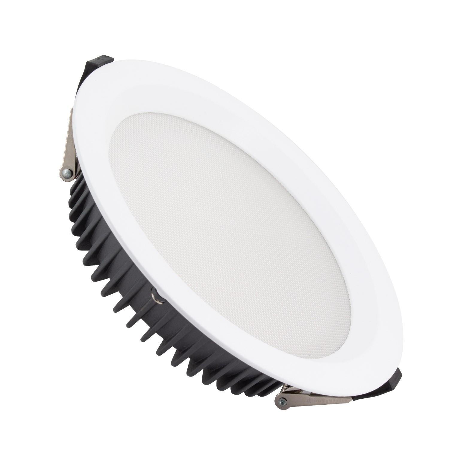Led Downlight Einbaustrahler 30w Rund Aero 130 Lm/w Mikroprismatisch Ausschnitt Ø 200 Mm 4000k - 5000k - 6000k Wählbar (neutral-kalt)