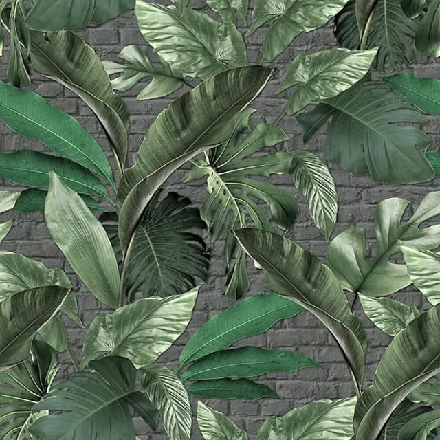 Marburg Fototapete Loft Superior 6 Grün-Schwarz Floral Modern FSC®