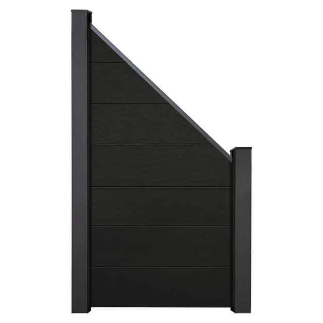 GroJaSolid Grande Schräg 90 cm x 180/90 cm Schwarz