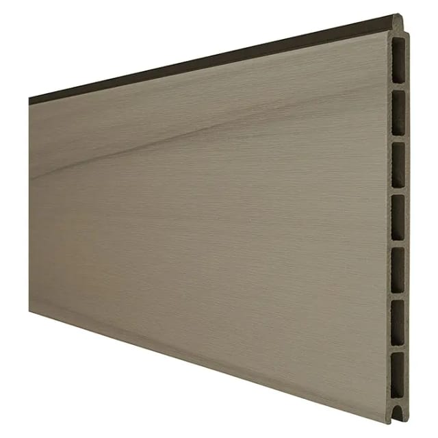 GroJa Solid Grande Premium Einzelprofil Steckzaun 180 x 24 cm Bi-Color Braun