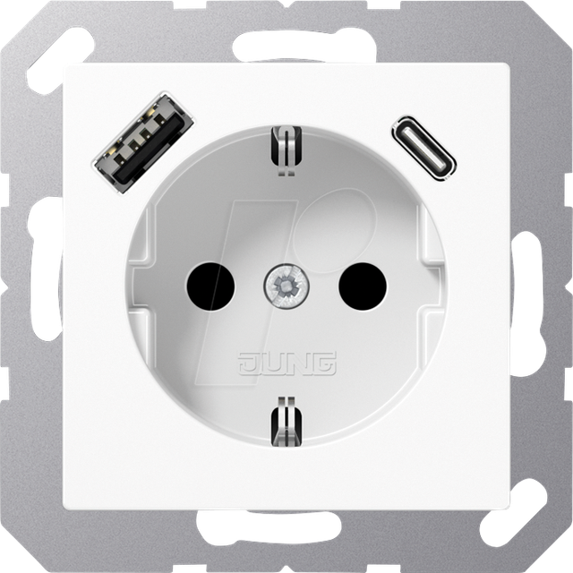Schutzkontakt-Steckdose mit USB