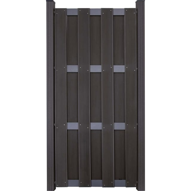 GroJa Fertigzaun hochkant 84,3 cm x 180 cm Anthrazit mit Querriegeln DB703