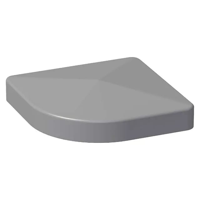GroJa Kappe für variablen Eckpfosten 9 x 9 cm Silbergrau