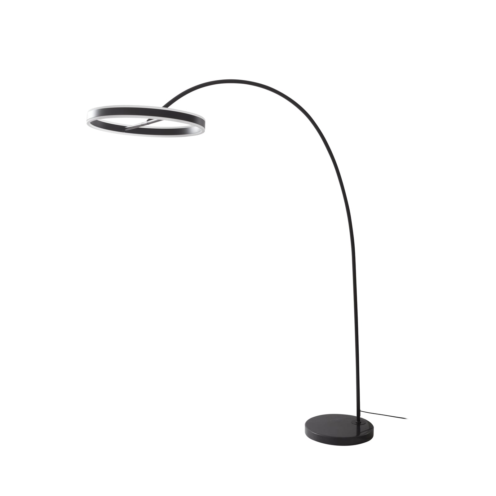 [gebraucht] B-ware Lucande Stehleuchte Yekta Led Dimmbar Schwarz Designer Lampe 183cm Ø50cm 1750lm
