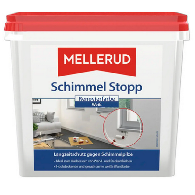 Mellerud Schimmel Stopp Ausbesserungsfarbe Weiss 750 ml