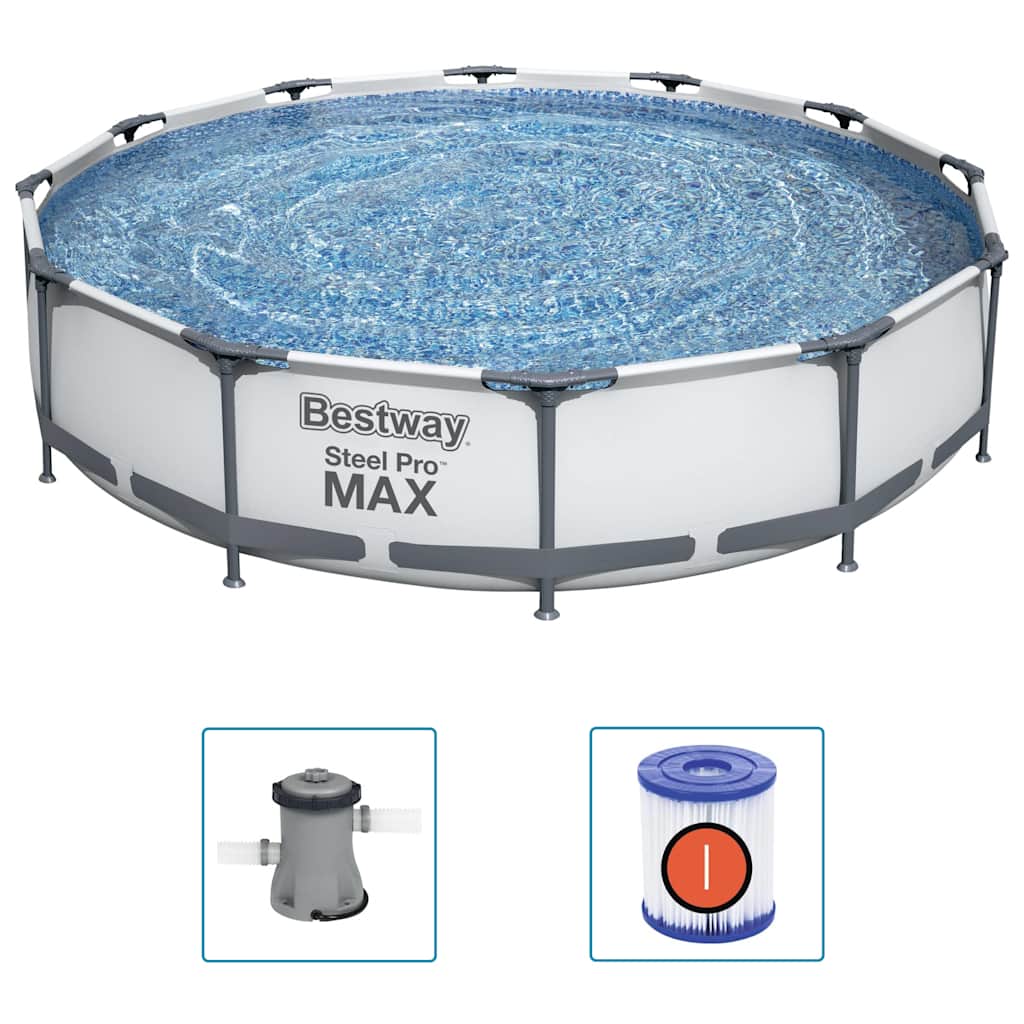 Maison Exclusive - Steel Pro Max Swimmingpool-set 366x76 Cm