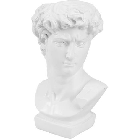 Stiftehalter In Form Einer Griechischen Statue, Einer Davidstatue, Einer Blumenvase, Eines Make-up-pinselhalters – Weiß