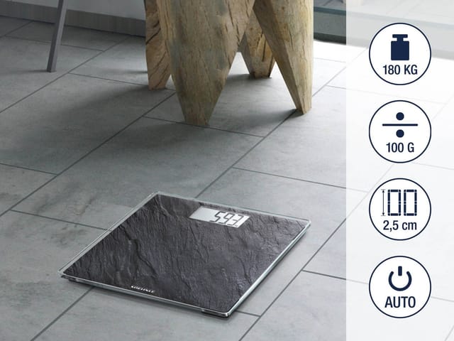 Leifheit Personenwaage Digital Style Sense Compact 300 Slate 29 x 29 cm Schiefer