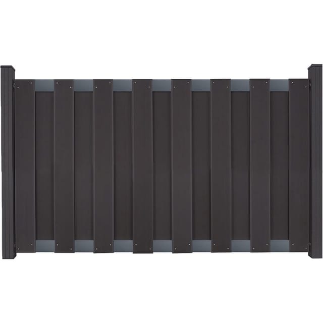 Groja Vorgartenzaun aus BPC 180 cm x 90 cm Anthrazit Querriegel DB703