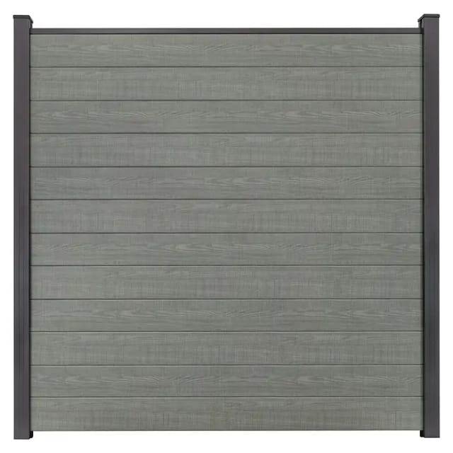 GroJa Steckzaun Schmal Basicline 180 cm x 180 cm Grey Ash Cut