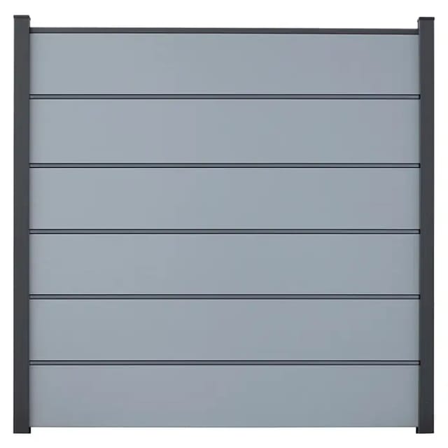 GroJa Steckzaun Premium Basicline 180 cm x 180 cm Silbergrau