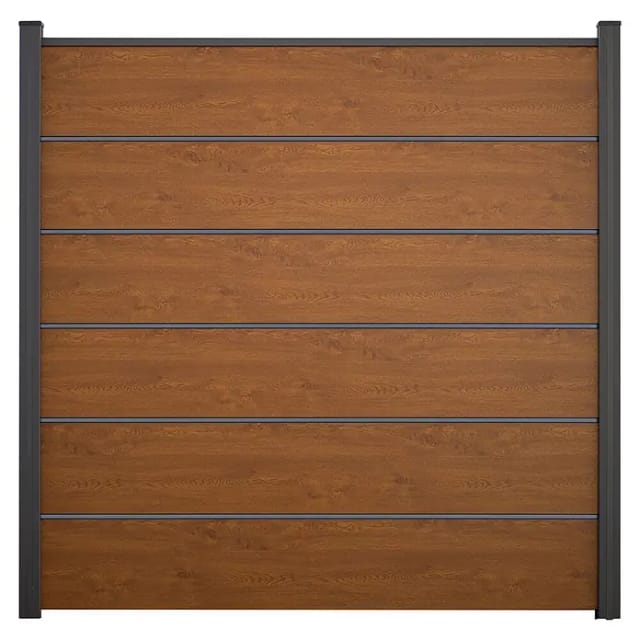 GroJa Steckzaun Premium Basicline 180 cm x 180 cm Golden Oak