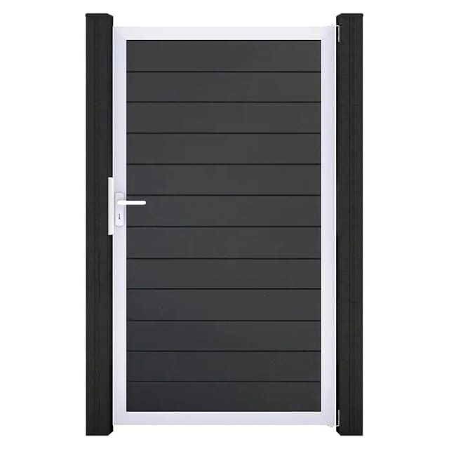 GroJa Tor 1-flg. Basicline Schmal 100 cm x 180 cm Anthrazit Rahmen EV1