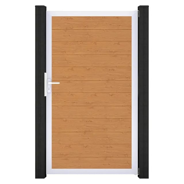 GroJa Tor 1-flg. Basicline Schmal 100 cm x 180 cm Asteiche Natur Rahmen EV1