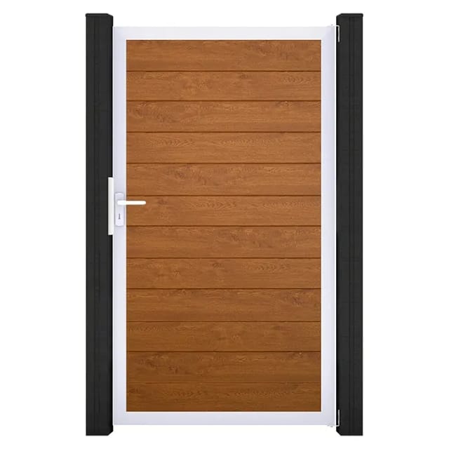 GroJa Tor 1-flg. Basicline Schmal 100 cm x 180 cm Golden Oak Rahmen EV1