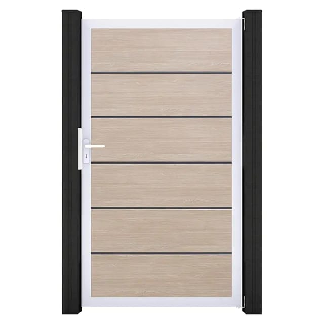 GroJa Tor 1-flg. Basicline Premium 100 cm x 180 cm Sheffield Oak Rahmen EV1