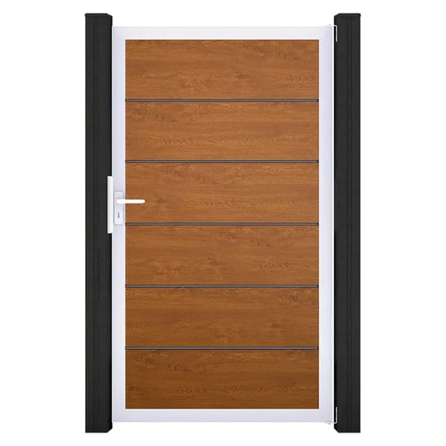 GroJa Tor 1-flg. Basicline Premium 100 cm x 180 cm Golden Oak Rahmen EV1