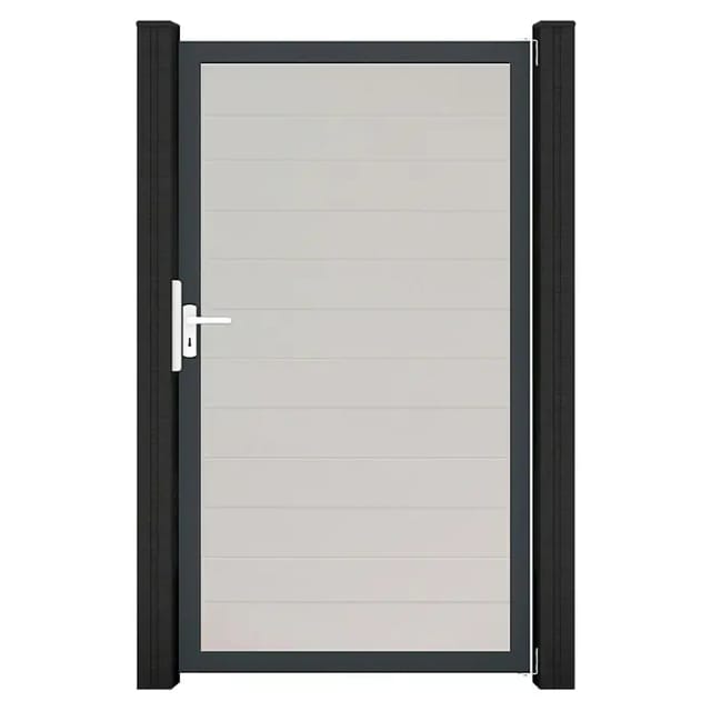 GroJa Tor 1-flg. Basicline Schmal 100 cm x 180 cm Weiß Rahmen DB703