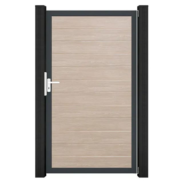 GroJa Tor 1-flg. Basicline Schmal 100 cm x 180 cm Sheffield Oak Rahmen DB703