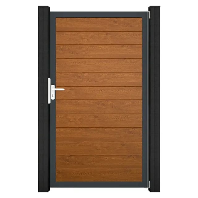 GroJa Tor 1-flg. Basicline Schmal 100 cm x 180 cm Golden Oak Rahmen DB703
