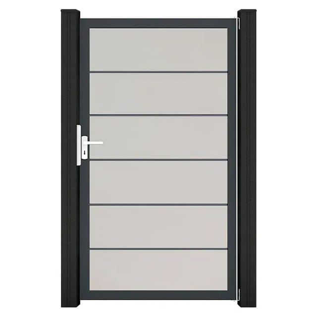 GroJa Tor 1-flg. Basicline Premium 100 cm x 180 cm Weiß Rahmen DB703