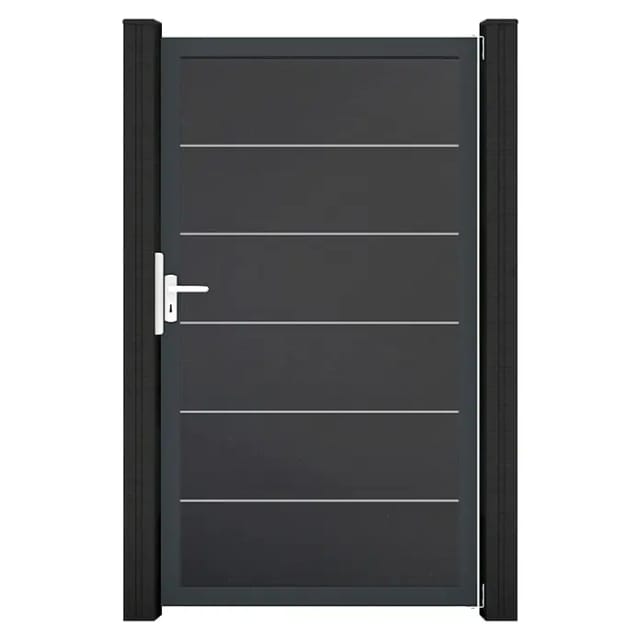 GroJa Tor 1-flg. Basicline Premium 100 cm x 180 cm Anthrazit Rahmen DB703